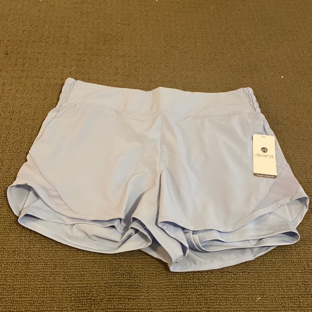 Light blue yoga shorts